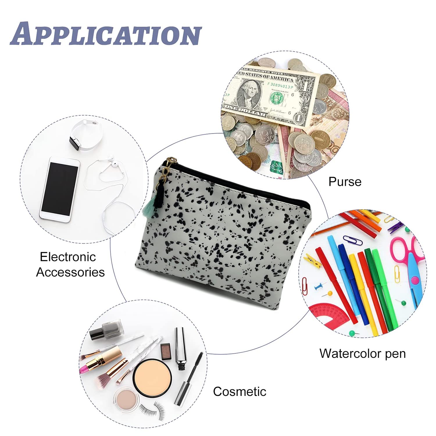 XDMXY bolsa maquillaje compacta para bolso, fácil de transportar en cualquier salida