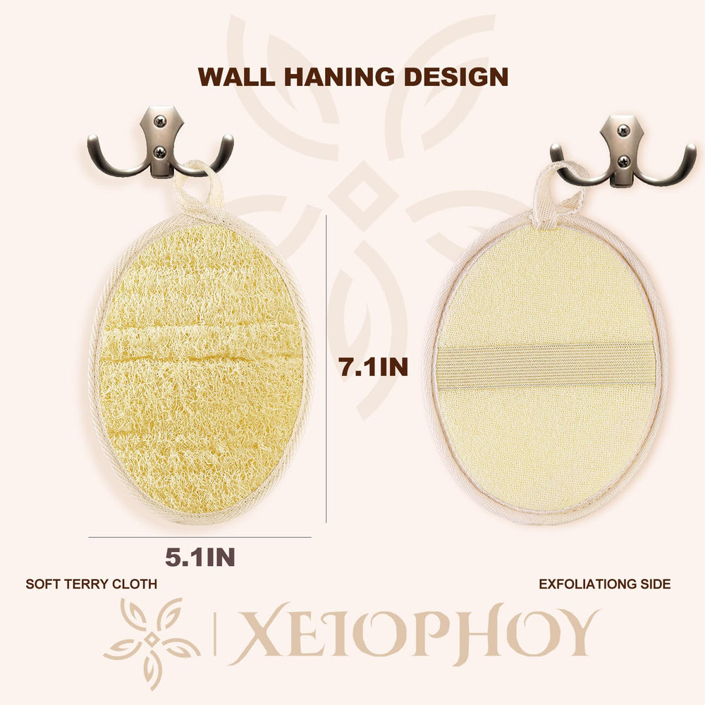 Xeiophoy loofah exfoliante para piel limpia durante la ducha