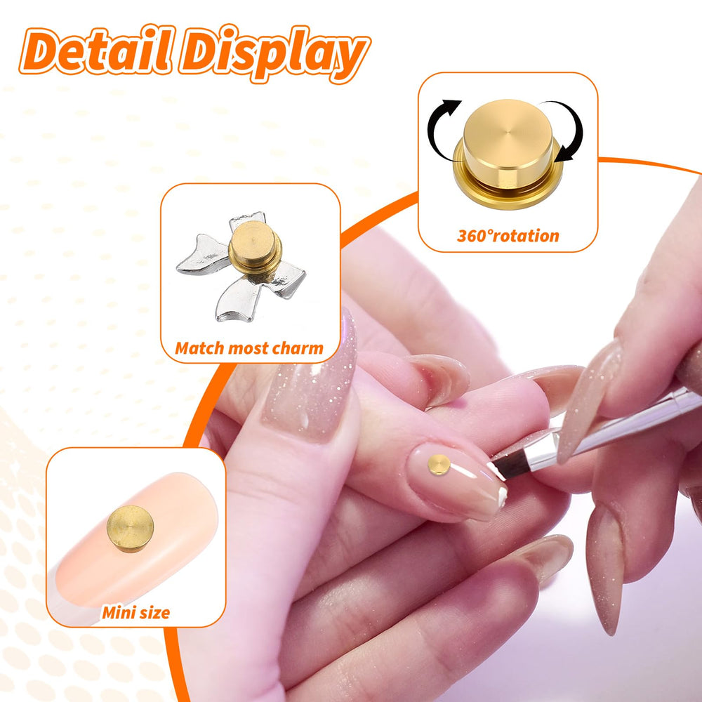 Xelsluthe ornamentos giratorios para uñas, crea looks modernos.