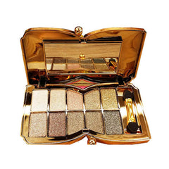 XFEXM paleta de sombras con destellos, 10 colores, ideal para looks brillantes.
