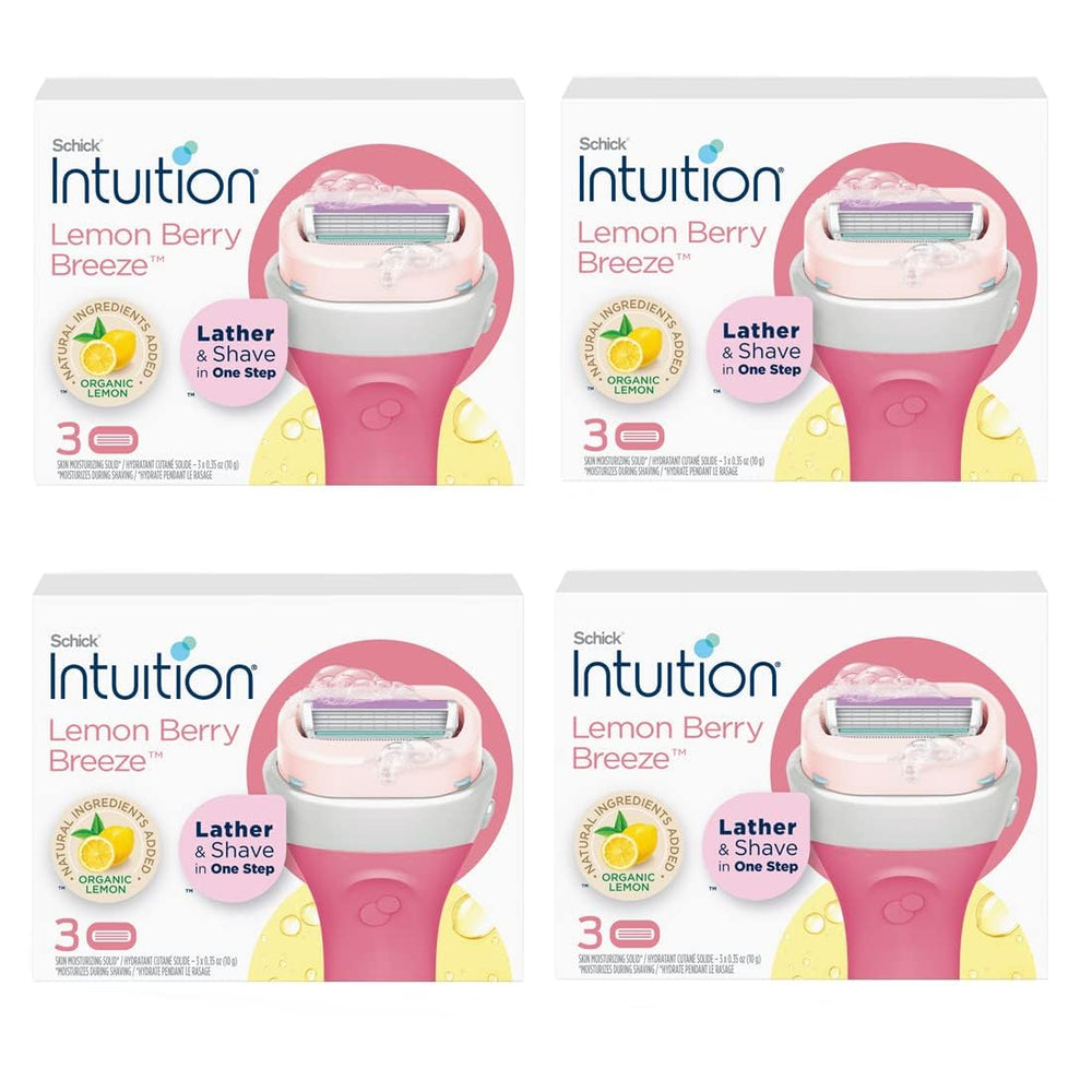Recargas XFQUIJ Schick Intuition Limón, 12 unidades, lista para usar