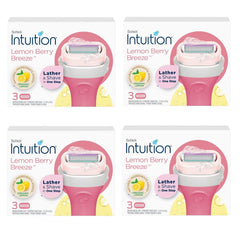 Recargas XFQUIJ Schick Intuition Limón, 12 unidades, lista para usar