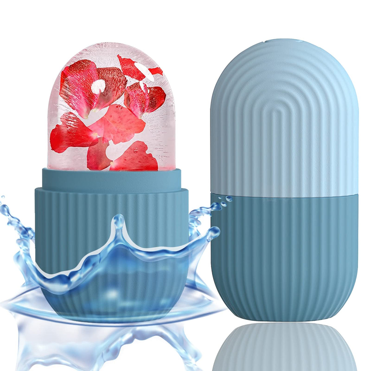 XHJRI rodillo de hielo para rostro, frescura y contorno suave de la piel.