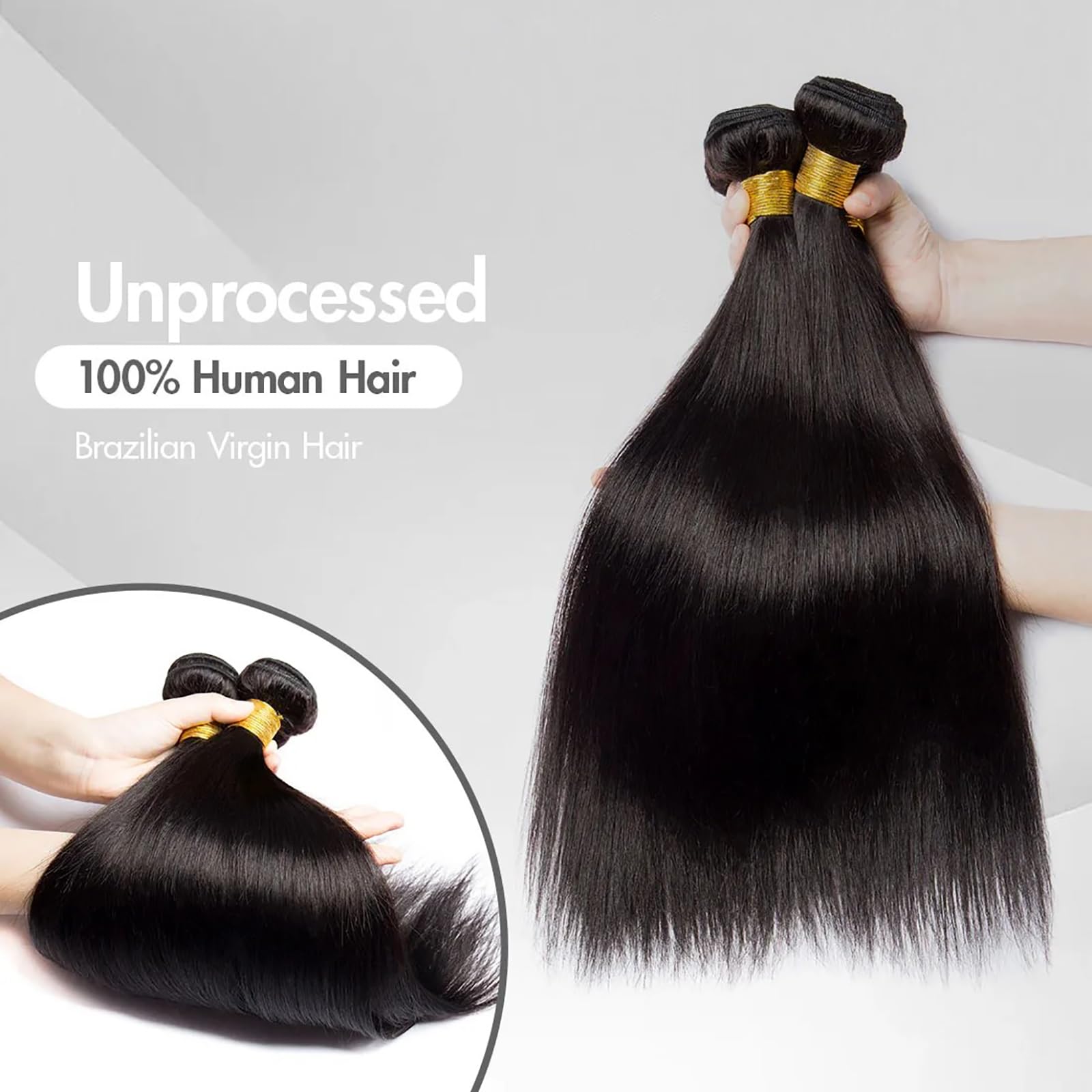 XiAnyun cabello negro natural, listo para teñir o peinar diariamente.