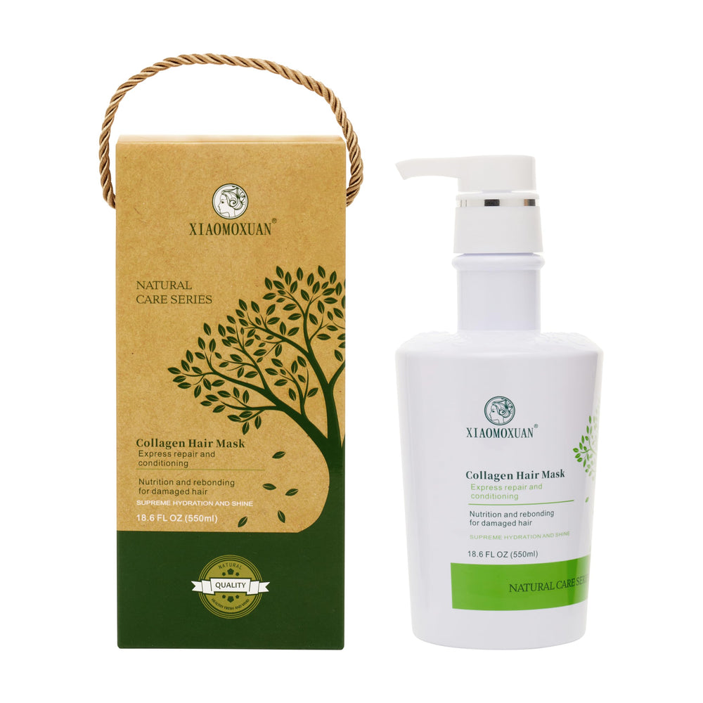 Xiaomoxuan hidratación profunda para cabello seco y dañado con colágeno vegetal.