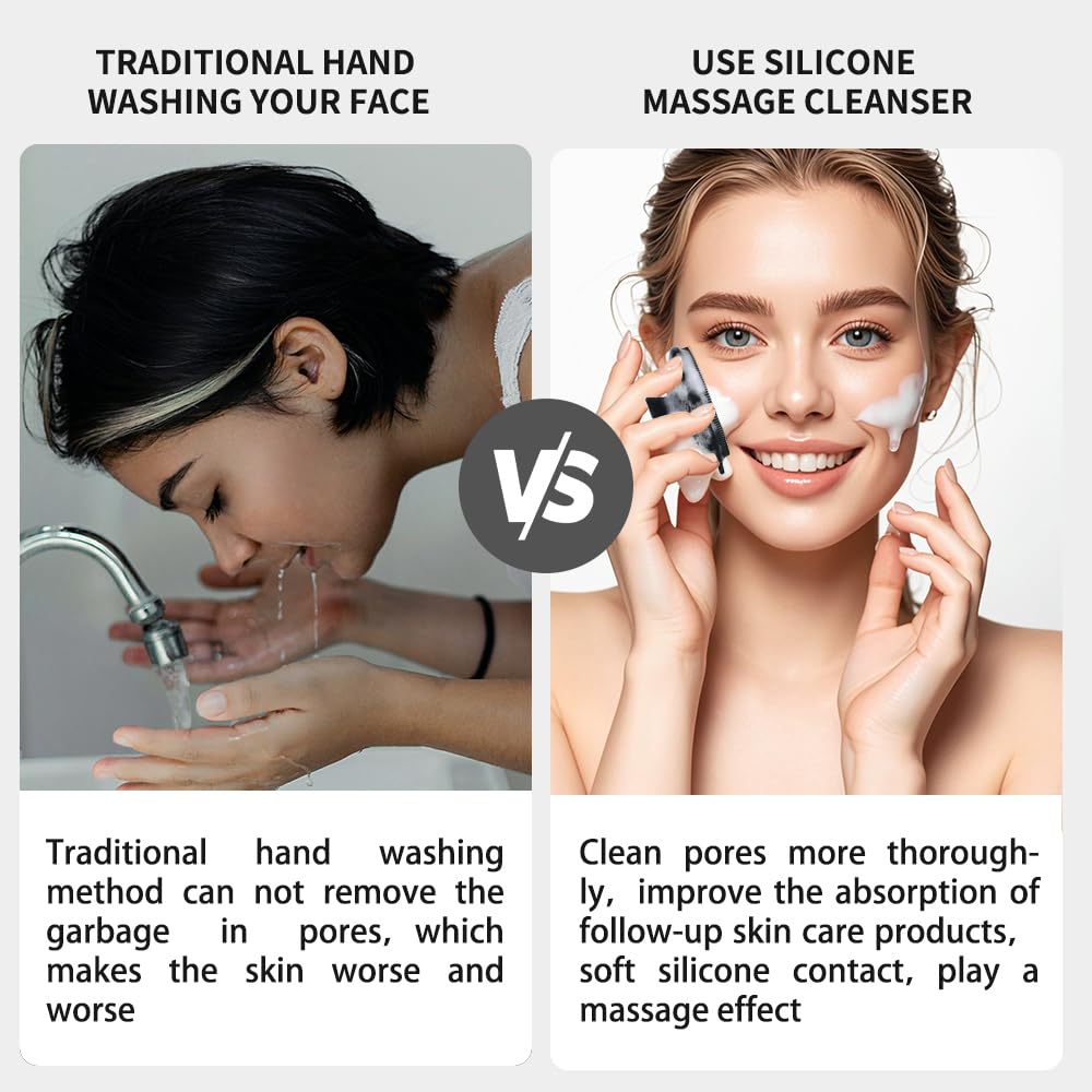 XIAOZHIHUI cepillo facial con agujero para colgar y almacenar