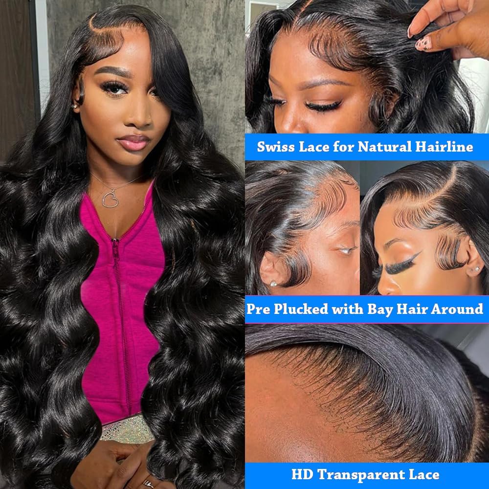 Xiayume peluca frontal de encaje con nudos blanqueados para aspecto natural.