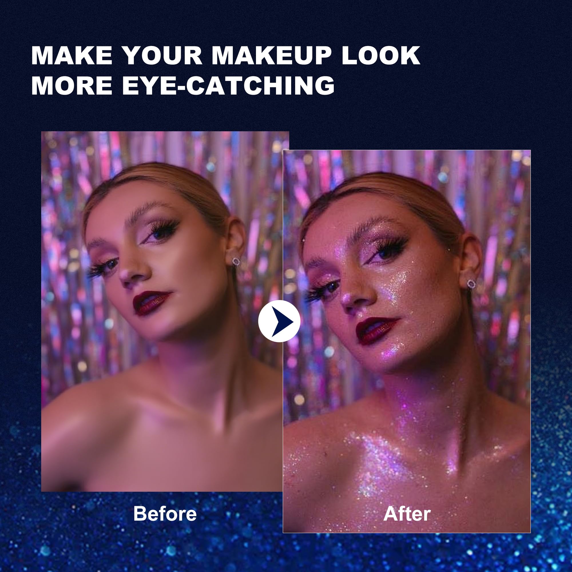 XICZH Glitter Spray on face adds festival-ready shimmer