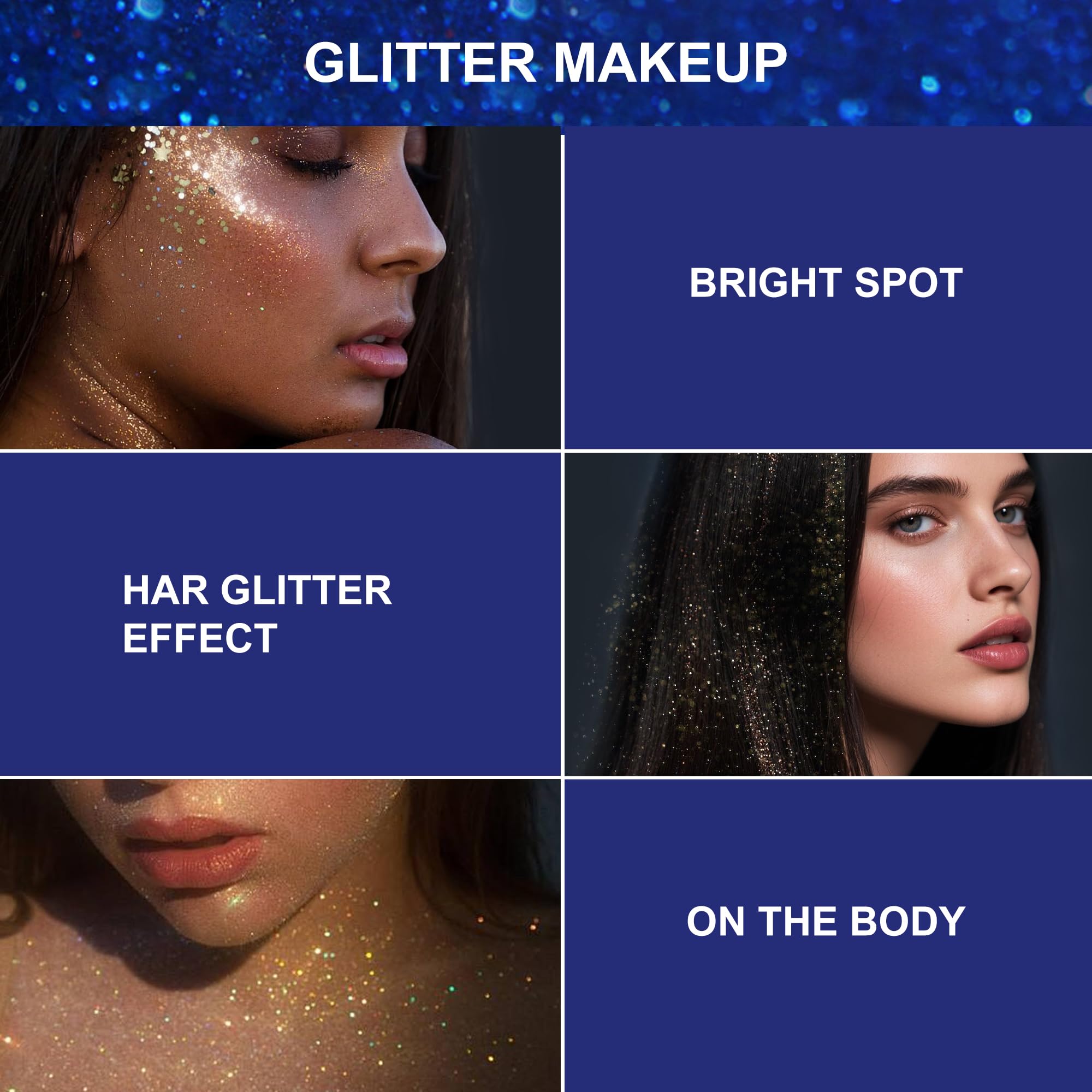 XICZH All-ages glitter spray gentle on skin