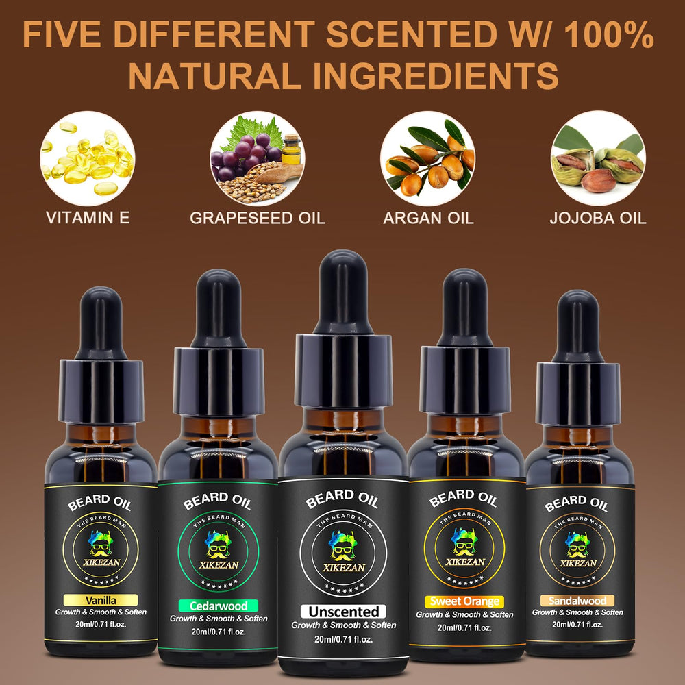 XIKEZAN beard oil vanilla bottle adds romantic sweetness while conditioning facial hair.