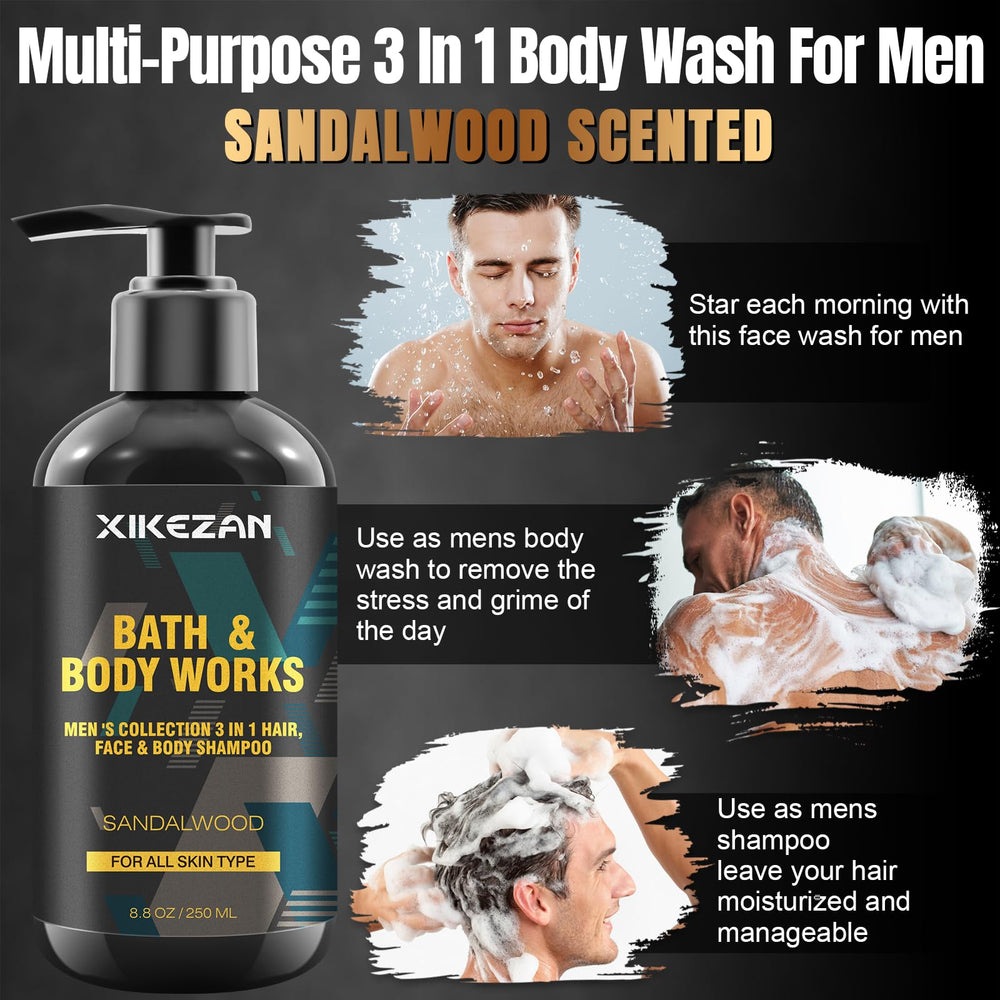 XIKEZAN: colonia 3 en 1, aroma masculino en botella elegante, uso diario.