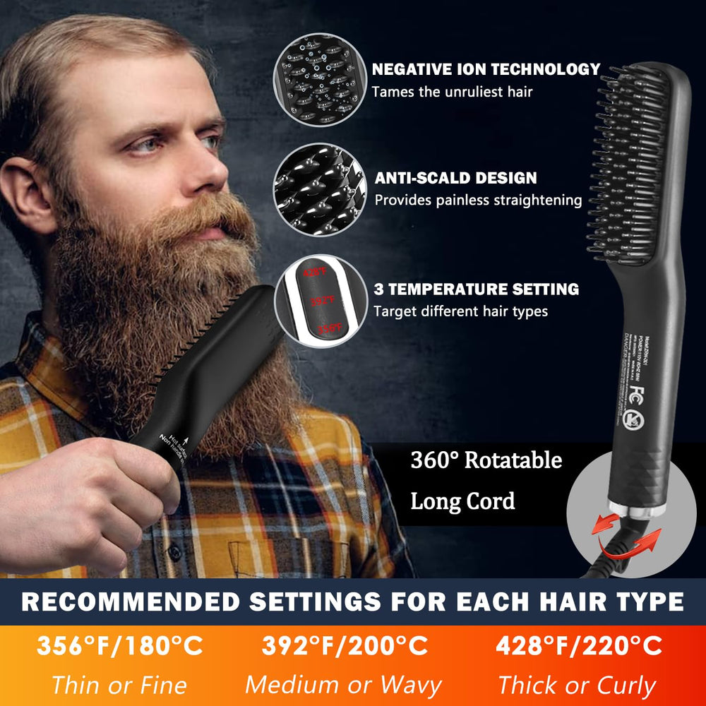  XIKEZAN dientes resistentes que siguen el contorno de la barba.