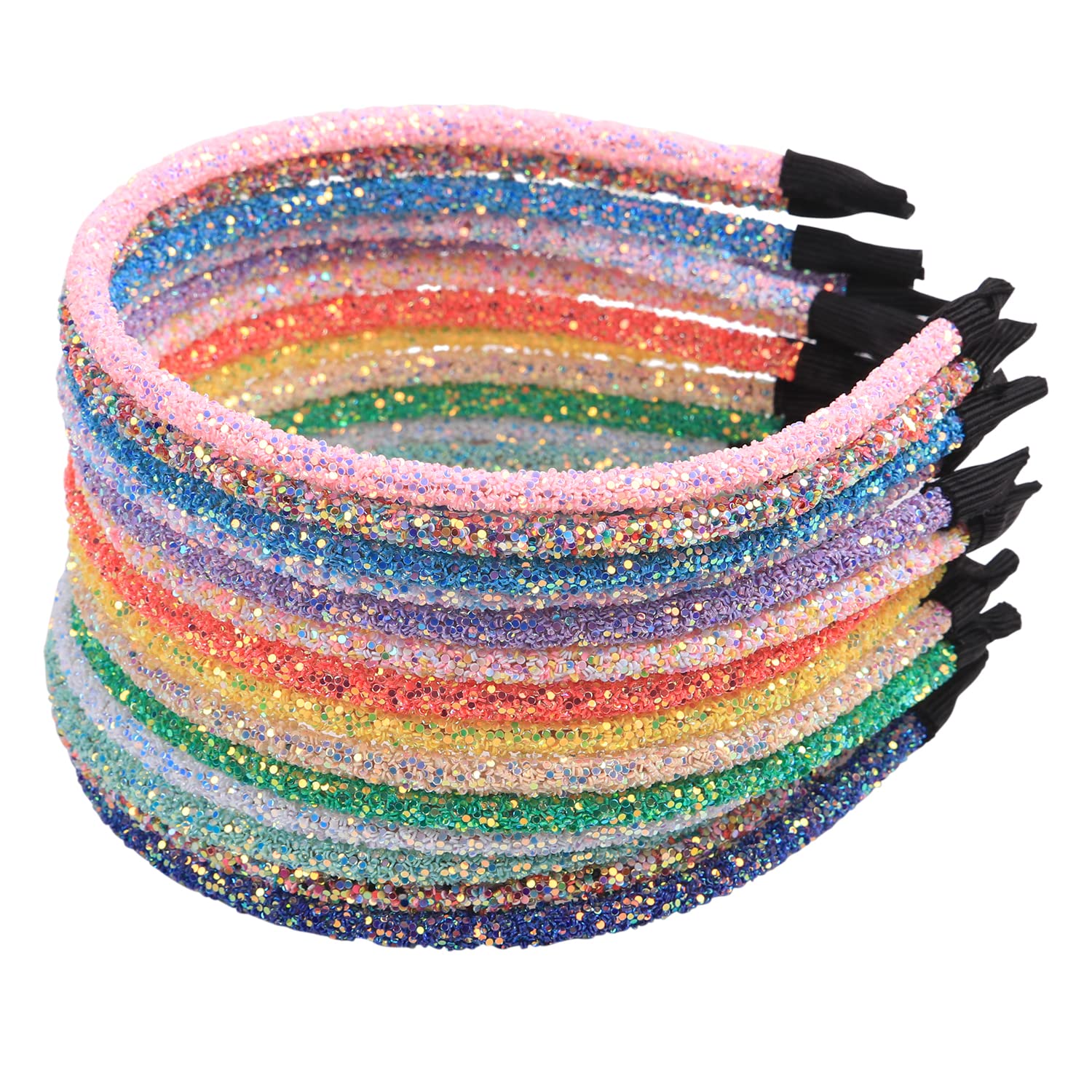XIMA diademas brillantes 14 piezas para niñas, brillo dinámico en cada peinado