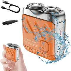 Maquinilla eléctrica R-12 de Xing Chen Hai Yang en estuche, diseño portátil ideal para viajar.