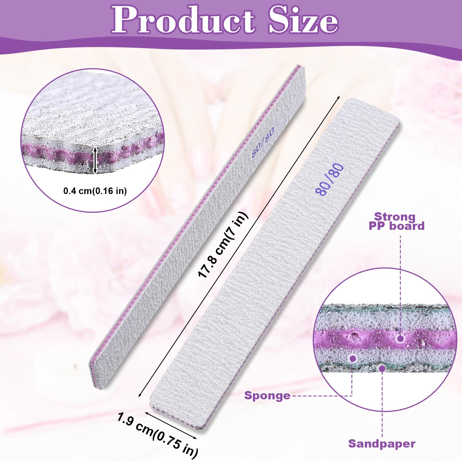 Lima Xinnun emery resistente, duradera para arte de uñas.