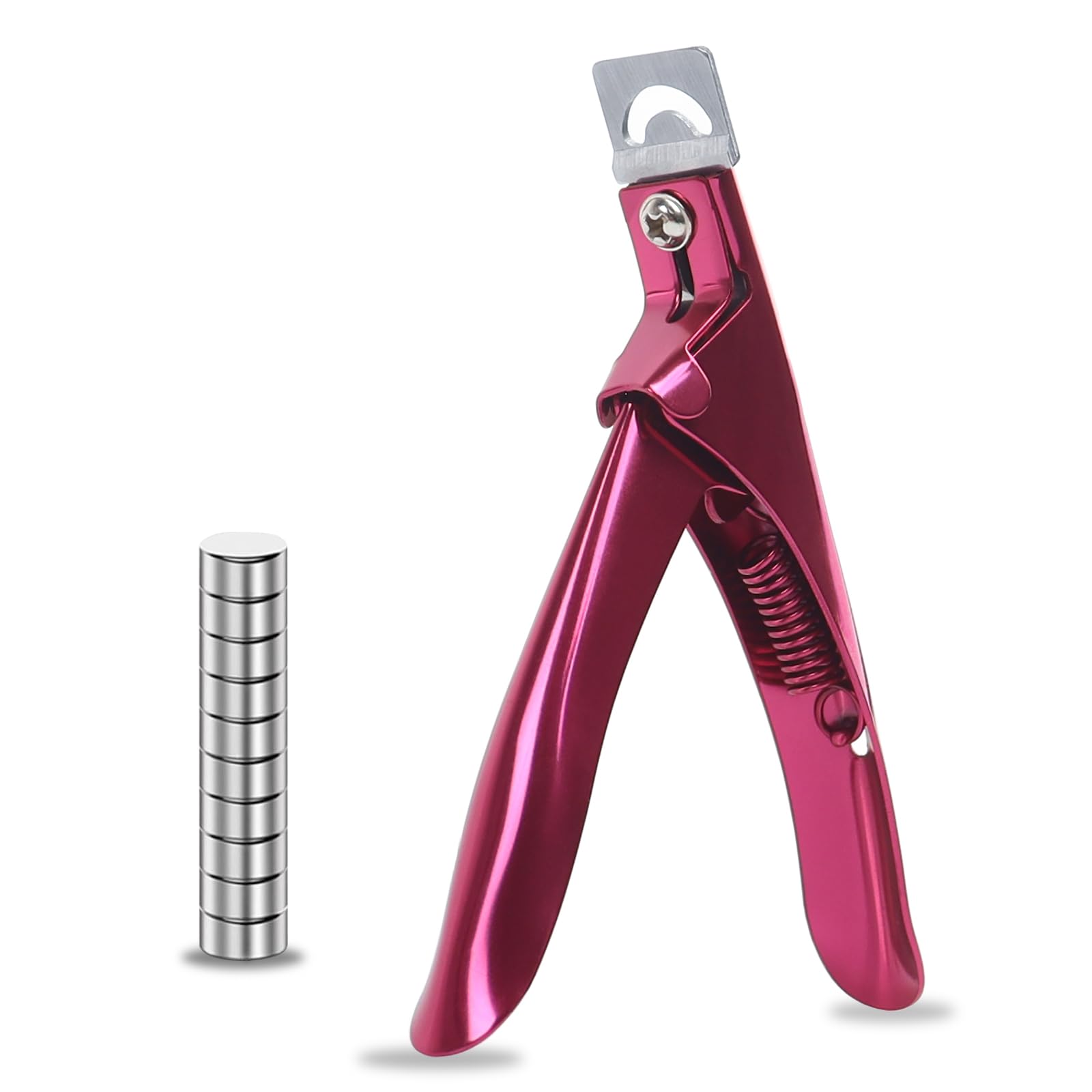 XIRON cortaúñas acrílicas con imanes rosado para precisión de corte