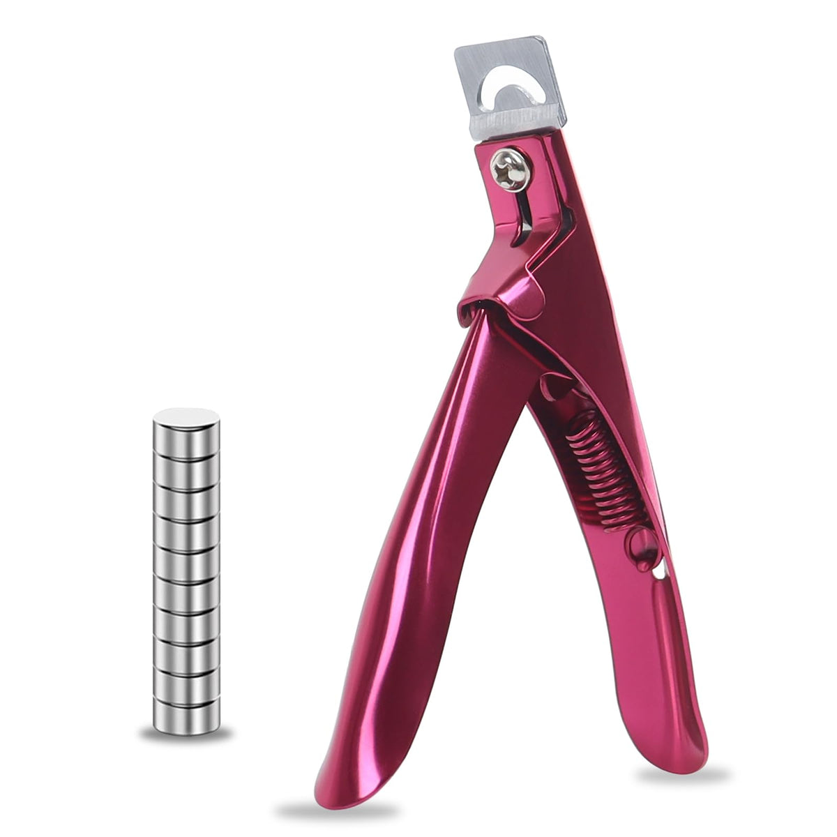 XIRON cortaúñas acrílicas con imanes rosado para precisión de corte