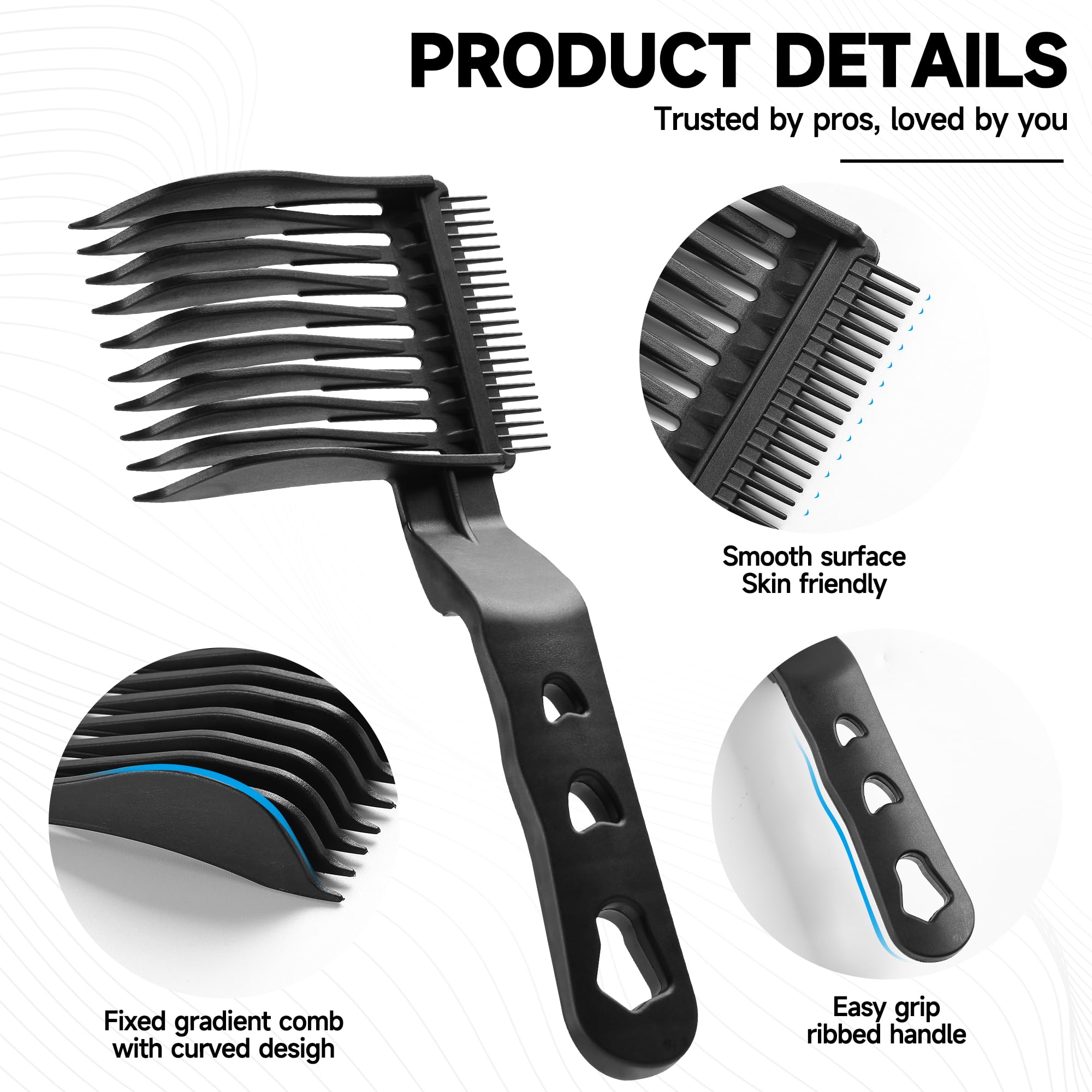 Xisilin peine barbero ergonomico cómodo para sesiones largas.