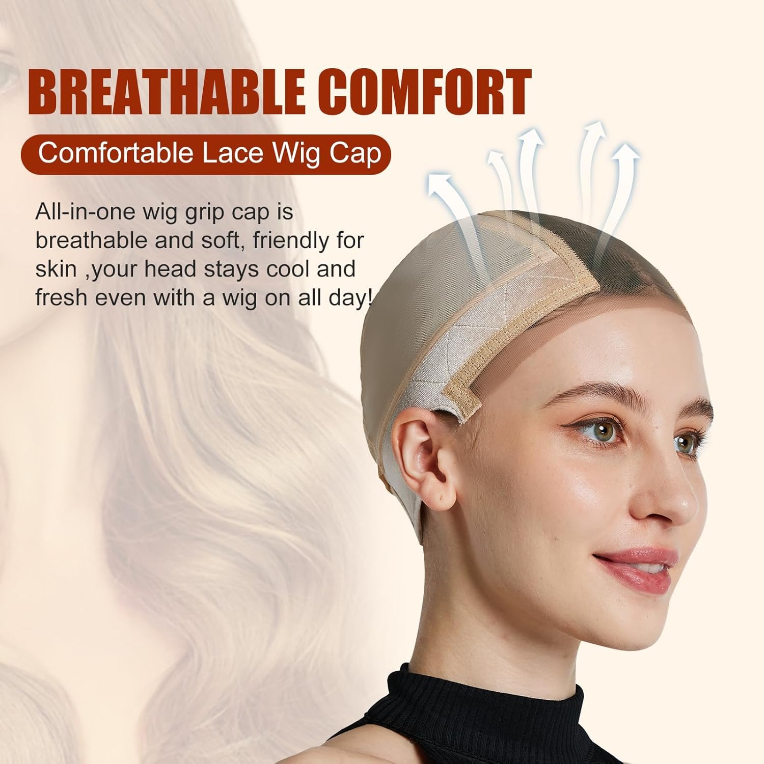 Xiushumyi gorra de encaje para pelucas, eliminación de clips y adhesivo para fijación
