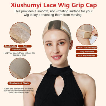 Xiushumyi gorra de encaje para pelucas, área translúcida para transición invisible