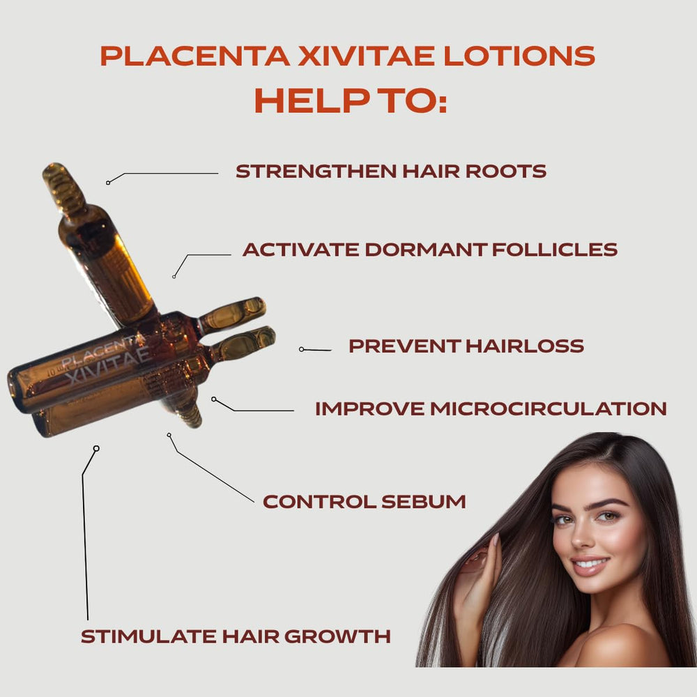XIVITAE Placenta rutina diaria fácil para cuidado capilar