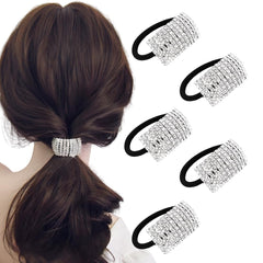 Las Xiwstar bandas pelo cristal 5 piezas, brillo elegante para uso diario.