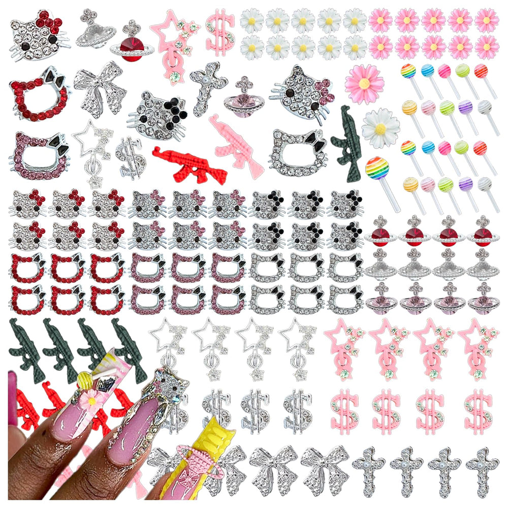 XIYONALI charm de gato para uñas, añade estilo único.