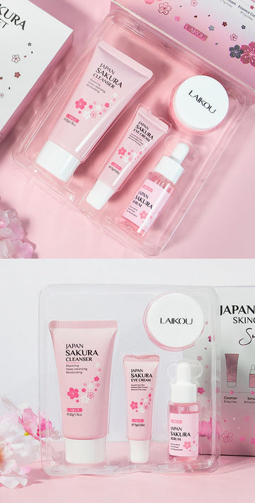 XJBD Travel Skincare Kit Sakura: empaque compacto y duradero para rutina diaria