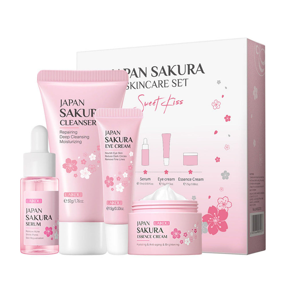 XJBD Travel Skincare Kit Sakura: limpieza suave para piel sensible y uso diario en viaje