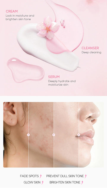 XJBD Travel Skincare Kit Sakura: formato compacto ideal para viajar