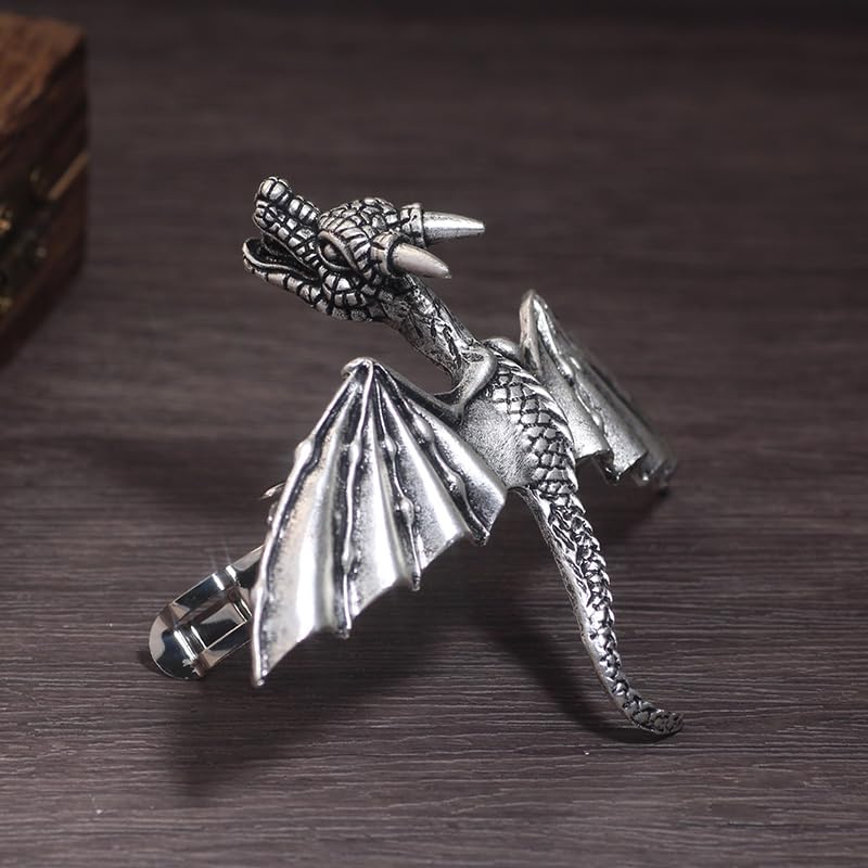 Detalles de escamas y alas, pasador dragón XJYHDY, añade un toque dramático a fiestas.