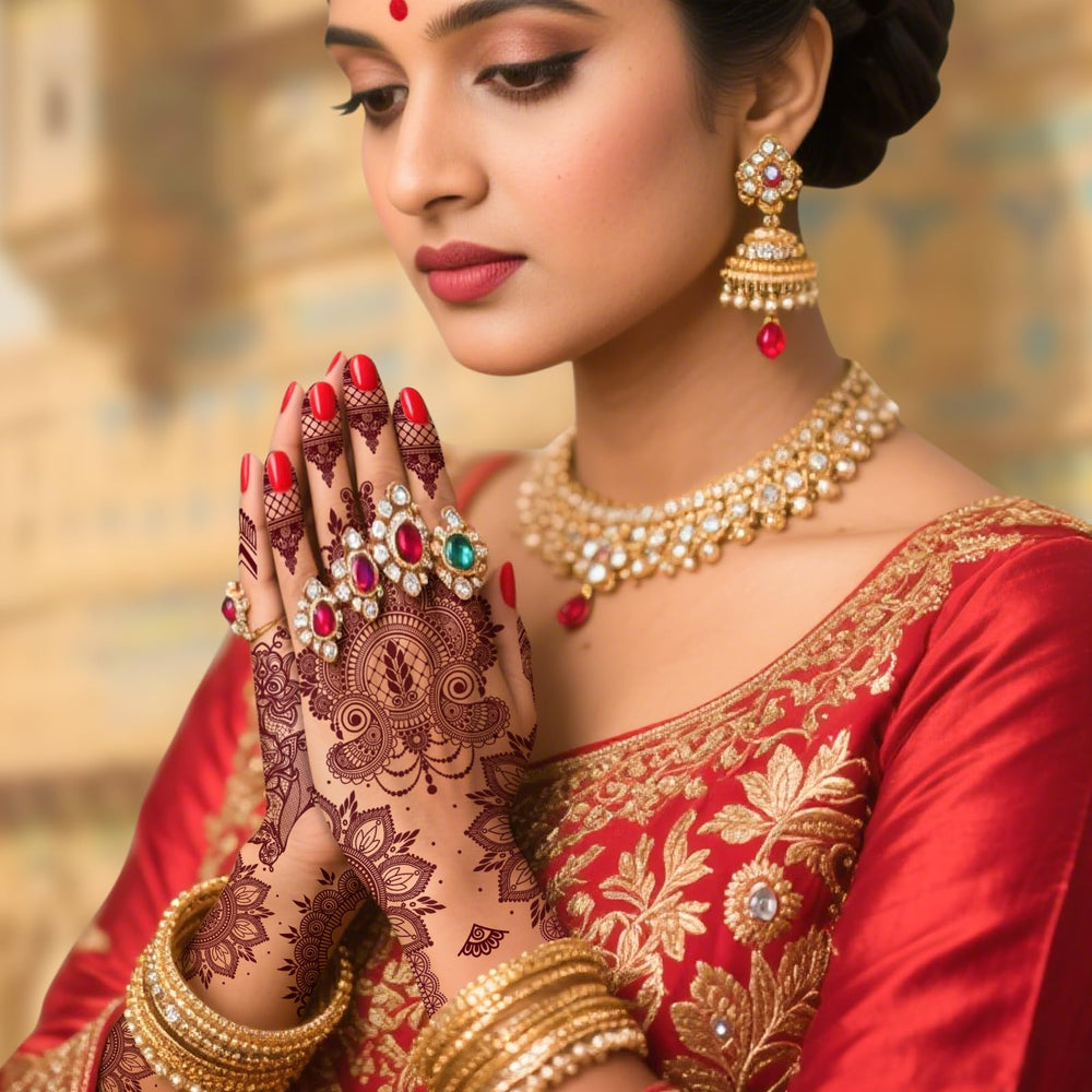 Xmasir henna boda fiesta, complemento perfecto para look.