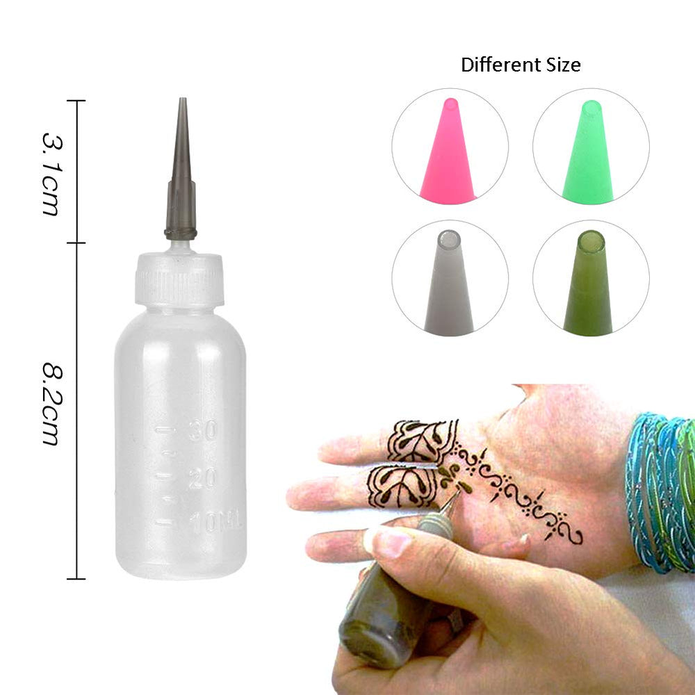 Xmasir Jagua Henna: boquillas de tamaños variados para trazos finos