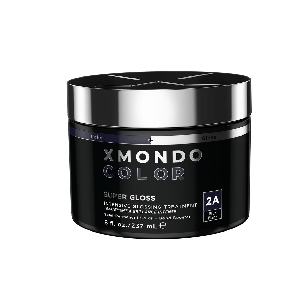 XMONDO botella color-deposito azul-negro con brillo para el cabello.