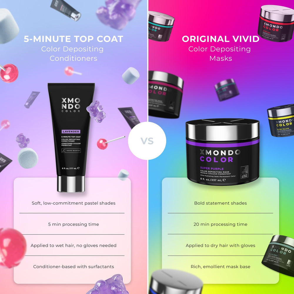 XMONDO Hair Dépôt couleur pastel – emballage compact et pratique à ranger.