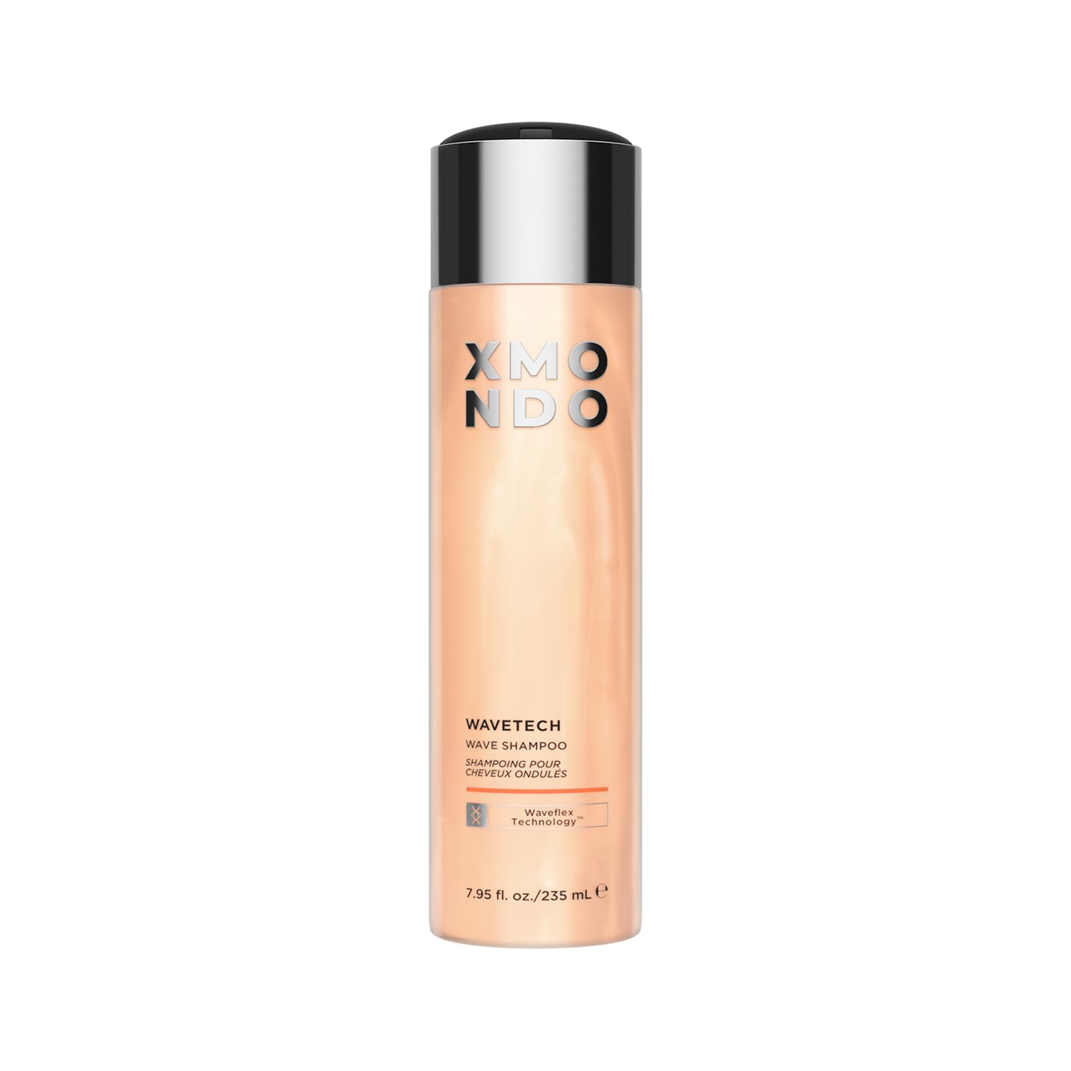 Shampooing XMONDO wavetech dans sa bouteille, prêt pour hydratation.
