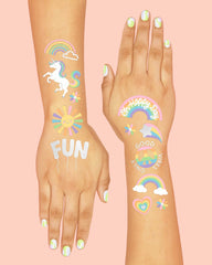 Tatuajes signo paz xo Fetti, plateado para fiestas