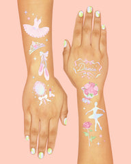 Tatuajes de xo, Fetti con chispas iridiscente para brillo duradero