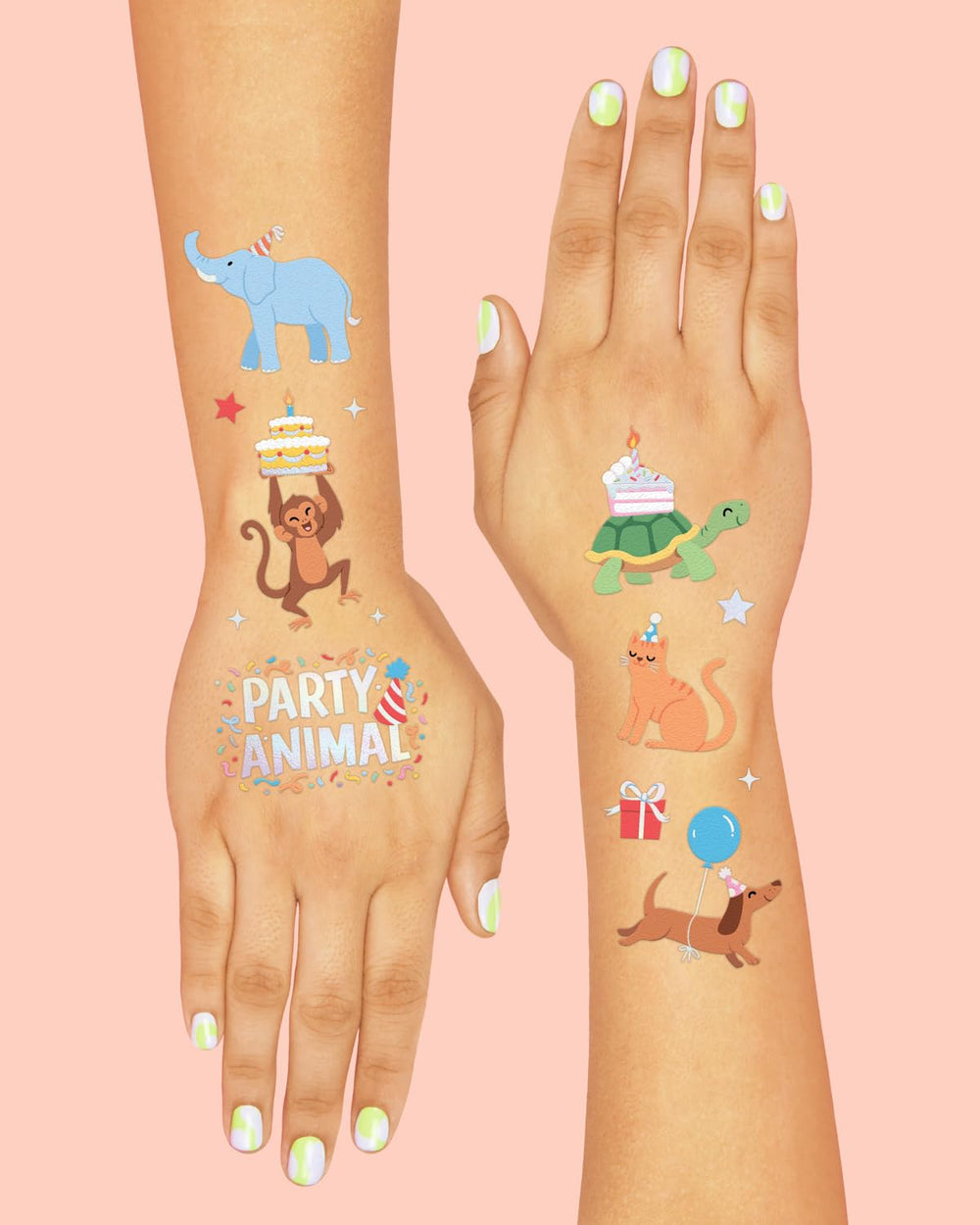 Tatuajes jirafas xo-fetti para decorar la mesa de dulces