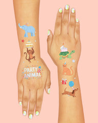 Tatuajes jirafas xo-fetti para decorar la mesa de dulces