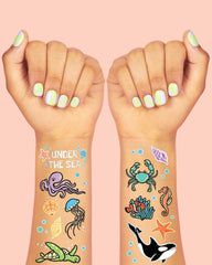tatuajes xo Fetti de pez para entretenimiento en casa y fiestas escolares.