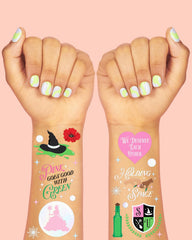 Tatuajes xo Fetti varita magica rosa con brillo iridiscente para actividades creativas.