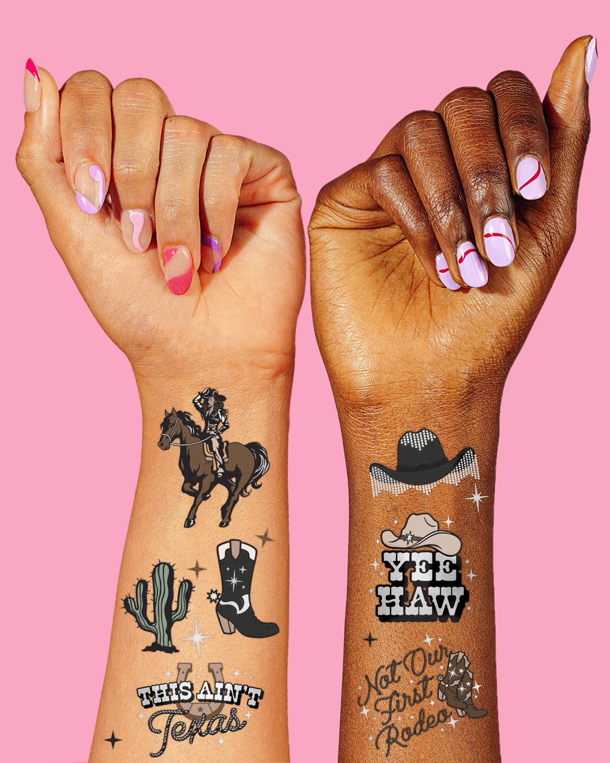 Tatuaje xo Fetti botas con purpurina, perfecto para decoración temática