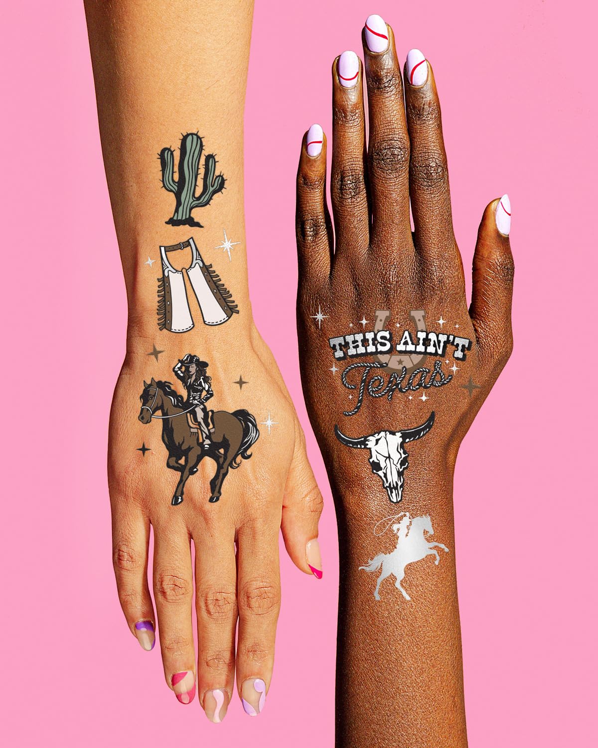 Tatuaje xo Fetti sombreros, añade estilo western a la fiesta