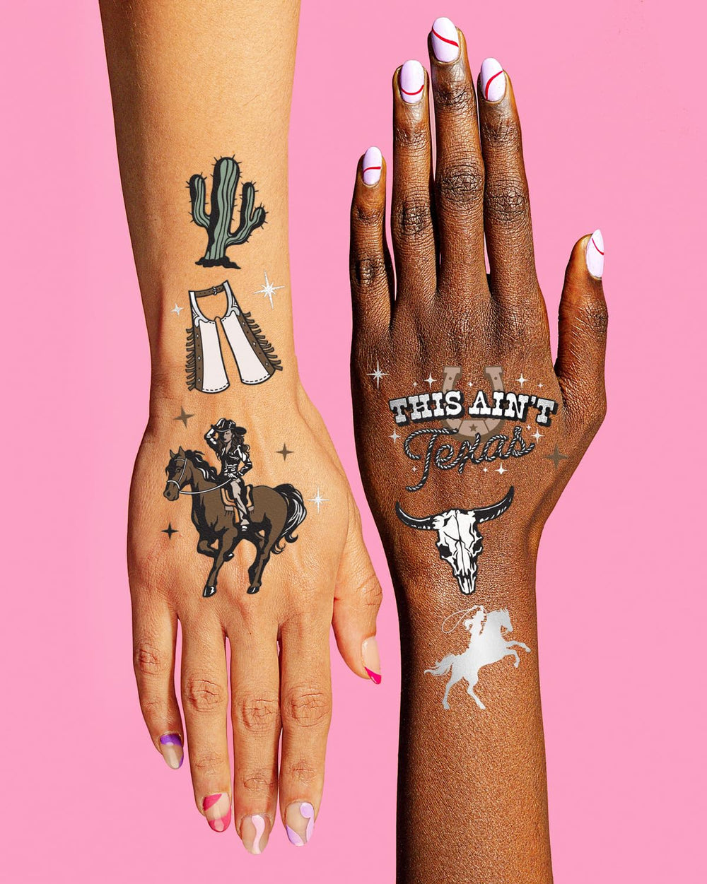 Tatuaje xo Fetti sombreros, añade estilo western a la fiesta
