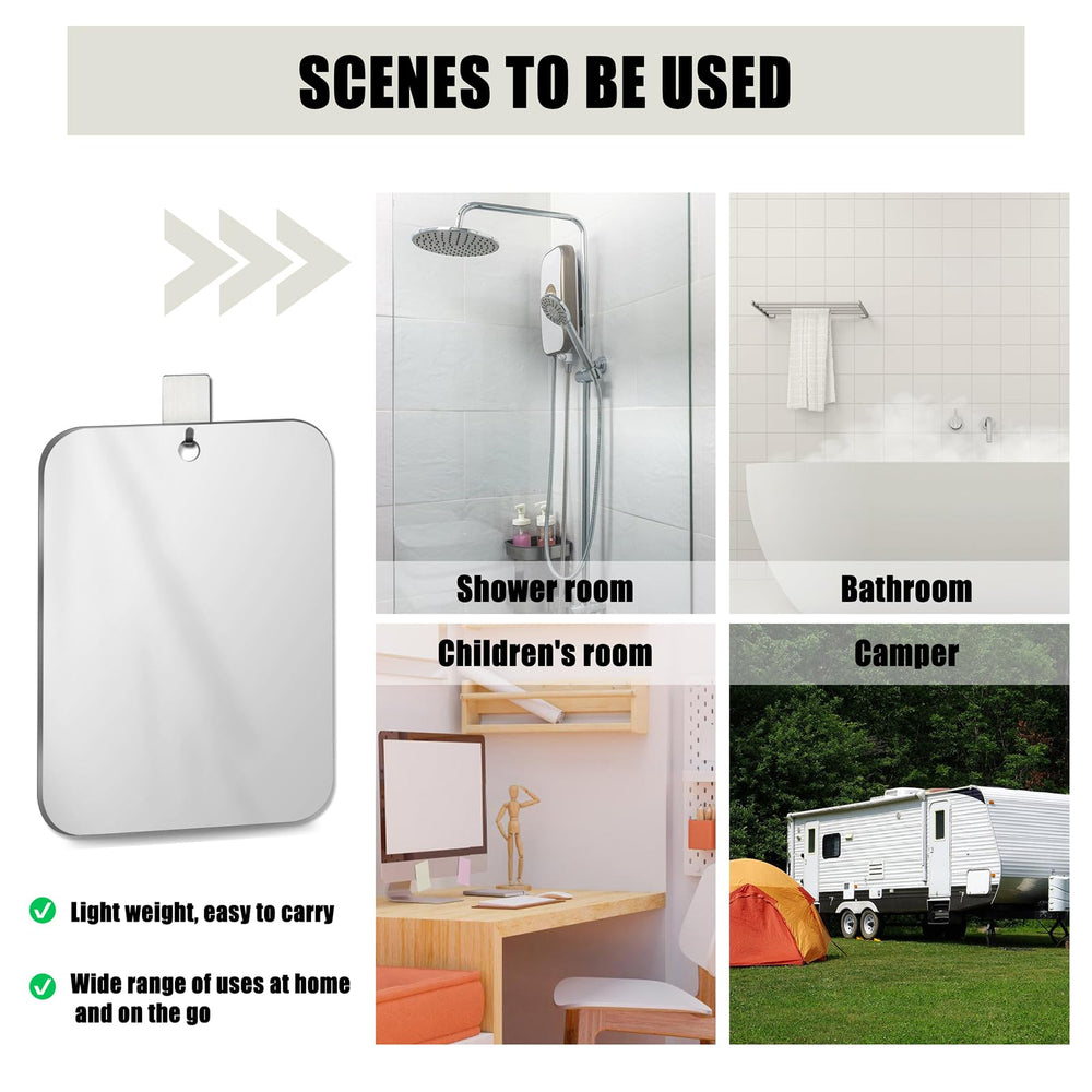 Espejo Xoudsi de viaje compacto, perfecto para duchas.
