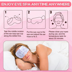 XPCARE mascarilla de ojos rosa, calor relajante que favorece la relajación.