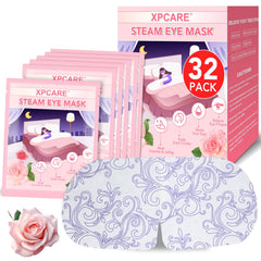 XPCARE mascarilla de ojos con vapor rosa para uso diario, alivio suave de la fatiga visual.