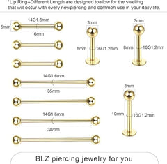 Joyas de perforación Xpircn, 55 piezas, con opciones para calibres variados.