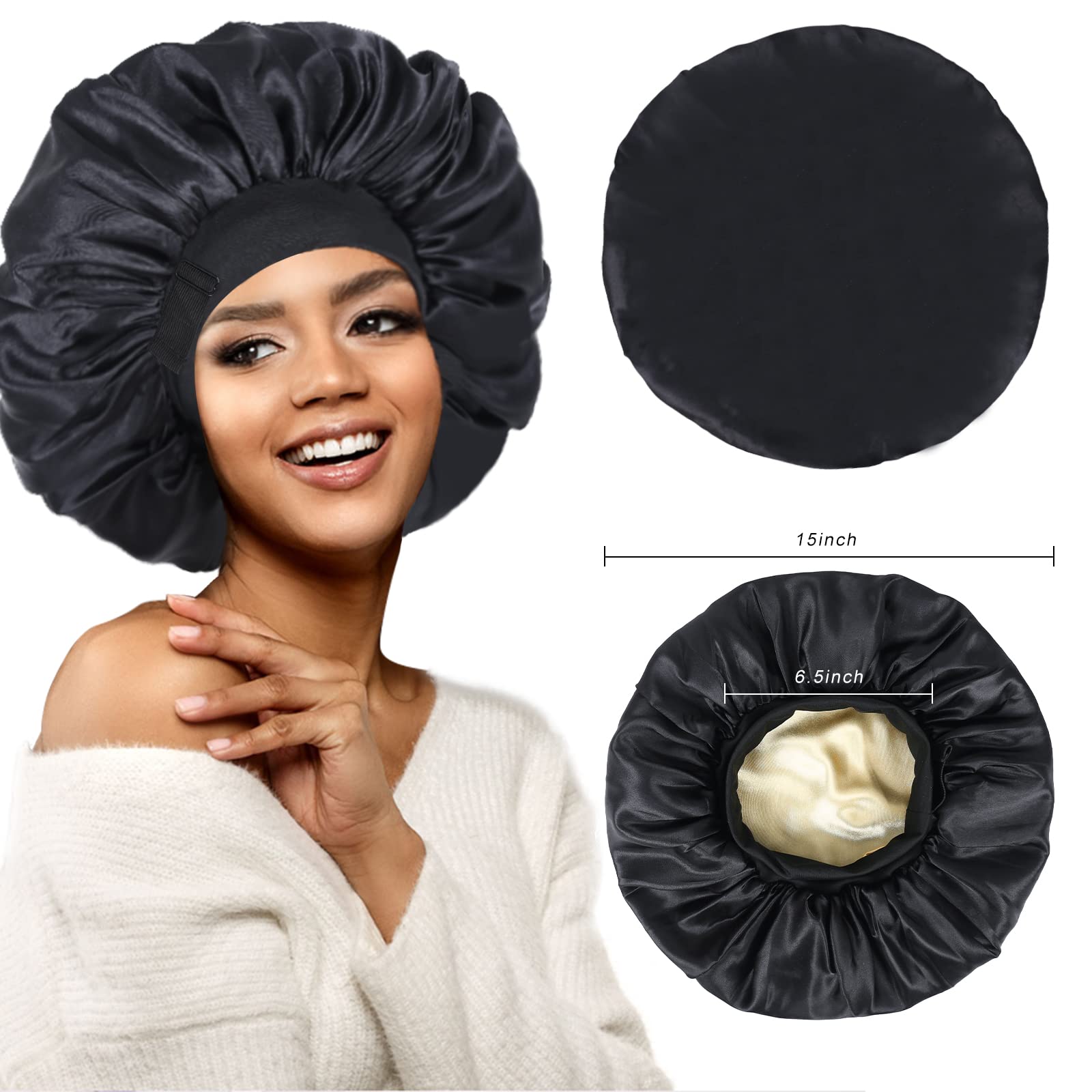 XRACEPHOL bonete para cabello rizado protege la humedad y reduce la fricción